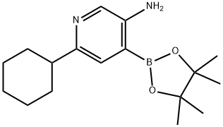 3-Amino-6-(cyclohexyl)pyridine-4-boronic acid pinacol ester|