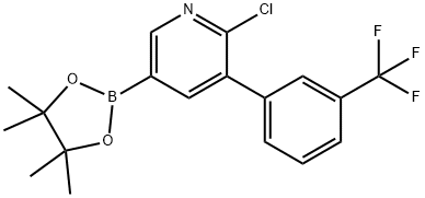 6-Chloro-5-(3-trifluoromethylphenyl)pyridine-3-boronic acid pinacol ester Structure