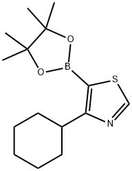 4-(Cyclohexyl)thiazole-5-boronic acid pinacol ester Structure