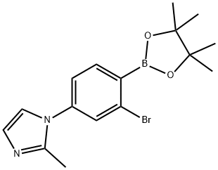 2-Bromo-4-(2-methylimidazol-1-yl)phenylboronic acid pinacol ester Struktur