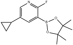 5-cyclopropyl-2-fluoro-3-(4,4,5,5-tetramethyl-1,3,2-dioxaborolan-2-yl)pyridine Structure