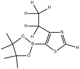 (4-Ethylthiazole-d6)-5-boronic acid pinacol ester Structure