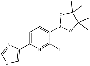 2-Fluoro-6-(thiazol-4-yl)pyridine-3-boronic acid pinacol ester Structure