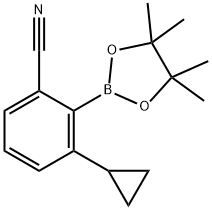 2-Cyano-6-cyclopropylphenylboronic acid pinacol ester Structure