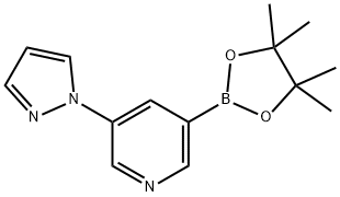 5-(1H-Pyrazol-1-yl)pyridine-3-boronic acid pinacol ester Structure
