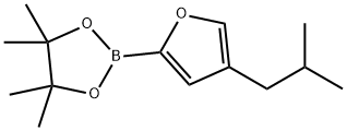 4-(iso-butyl)furan-2-boronic acid pinacol ester Struktur