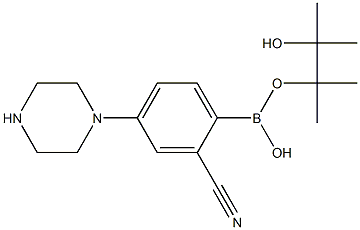 2-Cyano-4-(piperazin-1-yl)phenylboronic acid pinacol ester Struktur