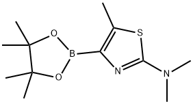 5-Methyl-2-(dimethylamino)thiazole-4-boronic acid pinacol ester Structure