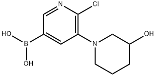 6-Chloro-5-(3-hydroxypiperidin-1-yl)pyridine-3-boronic acid Structure