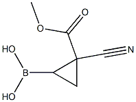 2-Cyano-2-(methoxycarbonyl)cyclopropyl boronic acid Structure