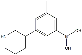3-(Piperidin-3-yl)-5-methylphenylboronic acid Struktur