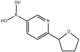 6-(2-TETRAHYDROFURANYL)PYRIDINE-3-BORONIC ACID Structure