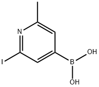 2-Iodo-6-methylpyridine-4-boronic acid 结构式