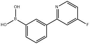 3-(4-Fluoropyridin-2-yl)phenylboronic acid 化学構造式