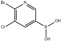 6-Bromo-5-chloropyridine-3-boronic acid Structure