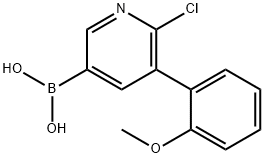 6-Chloro-5-(2-methoxyphenyl)pyridine-3-boronic acid Structure