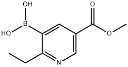 2-Ethyl-5-(methoxycarbonyl)pyridine-3-boronic acid Structure
