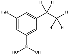 3-Amino-5-(ethyl-d5)-phenylboronic acid 结构式