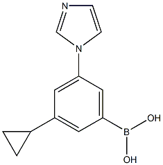3-Cyclopropyl-5-(imidazol-1-yl)phenylboronic acid Structure