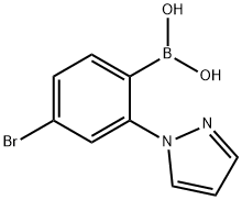 4-Bromo-2-(1H-pyrazol-1-yl)phenylboronic acid Struktur