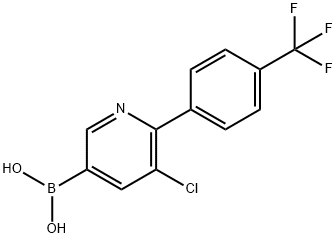 5-Chloro-6-(4-trifluoromethylphenyl)pyridine-3-boronic acid Struktur