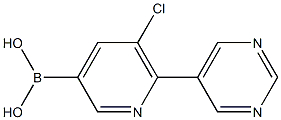 5-Chloro-6-(5-pyrimidyl)pyridine-3-boronic acid Struktur