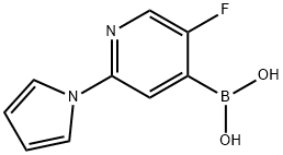 5-Fluoro-2-(1H-Pyrrol-1-yl)pyridine-4-boronic acid, 2225175-82-4, 结构式