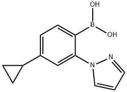4-Cyclopropyl-2-(1H-pyrazol-1-yl)phenylboronic acid,2225176-95-2,结构式
