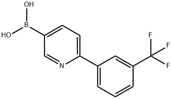 2-(3-Trifluoromethylphenyl)pyridine-5-boronic acid Struktur