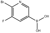 6-Bromo-5-fluoropyridine-3-boronic acid Structure