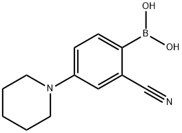 2-Cyano-4-(piperidin-1-yl)phenylboronic acid, 2225178-31-2, 结构式