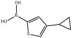 4-(Cyclopropyl)thiophene-2-boronic acid 化学構造式