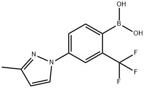 2-Trifluoromethyl-4-(3-methyl-1H-pyrazol-1-yl)phenylboronic acid Structure