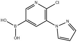 6-Chloro-5-(1H-pyrazol-1-yl)pyridine-3-boronic acid Structure