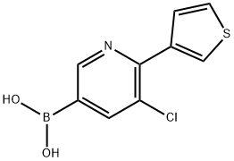 5-Chloro-6-(3-thienyl)pyridine-3-boronic acid Structure