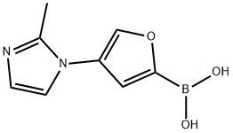 4-(2-Methylimidazol-1-yl)furan-2-boronic acid 化学構造式