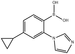 4-Cyclopropyl-2-(1H-imidazol-1-yl)phenylboronic acid Structure