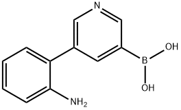 5-(2-Aminophenyl)pyridine-3-boronic acid Struktur