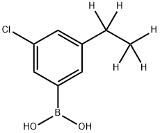 3-Chloro-5-(ethyl-d5)-phenylboronic acid 化学構造式