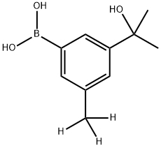 3-(1-Hydroxy-1-methylethyl)-5-(methyl-d3)-phenylboronic acid Struktur