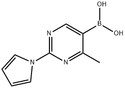 4-Methyl-2-(1H-pyrrol-1-yl)pyrimidine-5-boronic acid, 2225181-40-6, 结构式