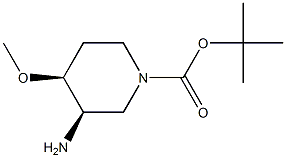 tert-butyl (3R,4S)-3-amino-4-methoxypiperidine-1-carboxylate Struktur