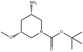 tert-butyl (3S,5R)-3-amino-5-methoxypiperidine-1-carboxylate Struktur