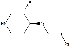(3S,4S)-3-fluoro-4-methoxypiperidine hydrochloride 结构式
