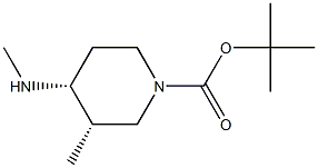 tert-butyl (3S,4R)-3-methyl-4-(methylamino)piperidine-1-carboxylate Structure