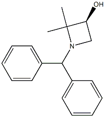 (3S)-1-benzhydryl-2,2-dimethyl-azetidin-3-ol Struktur