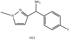 (4-氟苯基)(1-甲基-1H-吡唑-3-基)甲胺二盐酸,2230798-81-7,结构式