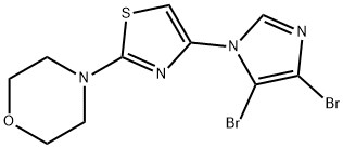 4-(4-(4,5-dibromo-1H-imidazol-1-yl)thiazol-2-yl)morpholine Struktur