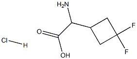 2-amino-2-(3,3-difluorocyclobutyl)acetic acid hydrochloride Structure