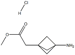 methyl 2-{3-aminobicyclo[1.1.1]pentan-1-yl}acetate hydrochloride Struktur